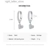 Stud Beitil Real 925 Sterling Silver Sweet Heart Hoop Earring Women Dazzling Clear CZ Fine Elegant Wedding Jewelry YQ231211