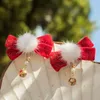 Accessori per capelli Peluche per bambini Palla Forcina Arco Tang Clip per abito Stile antico Copricapo per bambina