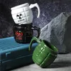 창조적 인 세라믹 컵 녹색 머그잔 우유 커피 컵 수류탄 머그 드링크웨어 LT705