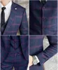 Costumes pour hommes Blazers Boutique 5XL Blazer Gilet Pantalon Mode Affaires Élégant Plaid Robe Formelle Gentleman Casual Costume Trois Pièces 231211