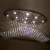 Chandeliers M Nice Design D 100% Oval Crystal Wave Lamp Lustre LED Home L800 w200 h600mm Modern Lighting3077