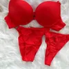 Sexy Set shoulder strap underwear thong 3 piece sexy bra set women s wholesale 231211