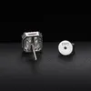 Dangle Shandelier D VVS Ascher Cut Square Stud Earrings 925 Sterling Silver High for Women Wedding Jewelry合格ダイヤモンドテスト231208