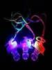 2020 new LED Pacifier Whistle LED Flashing Pacifier Pendant Necklace Soft Light Up Toy Glowing RGB Style 4 Colors Blister Packagin3347431