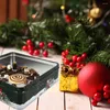 Opslagflessen 2 pc's Tinplaten Cookie Kerst Candy Kerstmis Geschenken Doos met deksel Biscuit Containers Iron