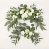 Couronnes de fleurs décoratives artificielles fausses fleurs de mariage toile de fond couronne décor à la main pliable Simulation pivoine mariage signe de bienvenue 231207