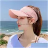 Casquettes de balle Femmes Chapeau Vide Top Femme Sunsn Designer Mode Sports de plein air Sunhat 2022 Sunshade Baseball Cap Voyage Summer Sun Drop Dhohd