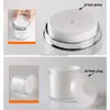 15 30 50g Bouteille sans air en acrylique blanc ronde rechargeable crème cosmétique pot pompe cosmétiques soins de la peau bouteilles d'emballage avec couvercle en plastique