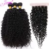 Синтетические парики 12A Монгольские афро-кудрявые 3 пучка с застежкой Пучки человеческих волос с застежкой HD Глубокие вьющиеся пучки плетения с застежкой 231211