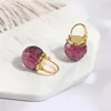 Vanssey Luxury Fashion Jewelry Purple Austrian Crystal Ball Heart Drop Earrings Wedend Party Accessories for Women New 2009222364
