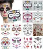 Engångsögonskugga Magic Eye Beauty Face Waterproof Tattoo Sticker för smink Stage Halloween Party Supplies H9879881