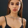 Einzigartige Goth kleine Kugel geknotete Schleife verstellbare Halsband Halskette für Frauen Wed Brida elegante Quaste Schlüsselbein Kette Y2K Schmuck