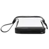 Cosmetic Bags Faux Leather Bag Waterproof Double-layer For Travel With Zipper Closure Clear Makeup Women's