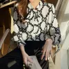 Women's Blouses & Shirts Spring Summer Women's Chic Printing Ladies Long Sleeve Tops Blusas MujerWomen's