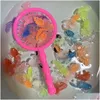 Bath Toys Childrens 10pcSset kawaii Simation Rubber Goldfish Baby Water Play For Kids Toddlers Bathing Shower Gifts 230529 Drop Dh4ks