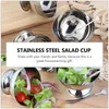 Dinnerware Sets Glass Container Stainless Steel Dessert Cup Household Tableware Fruit Kitchen Supply Bowl Service