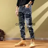 Herrbyxor 2023 Spring och Autumn New Classic Fashion Trend Elastic Straight Leg Jeans For Men Casual Comfort High Quality Small Foot Pants J231208