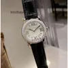 Модельер с бриллиантами Роскошные тонкие водонепроницаемые часы Женские классические женские брендовые наручные часы Chopars Кожаный ремешок Кварцевый механизм Happy Sport 5 95SK