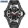 Smael New Fashion Dual Time Led Digital Watch Men Waterproof Chronograph Casual Mens Sport Quartz Watches Saat Relogio Masculino 22634