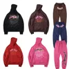 spider hoodie sp5der Young Thug pink mens womens designer hoodies US size TOP VERSION Wholesale 2 pieces 5% off 21FG