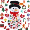 Feestspelletjes Knutselen DIY Vilt Kerstsneeuwman Spelletjes Set Ornamenten Hangende Decorset Kinderspeelgoed 231208