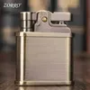 High-end Kerosene Lighter Pure Copper Push-type Creative Retro Novelty Button Ignition Portable Simple Windproof