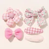 Hårtillbehör 5st/set Mini Baby Girl Clip Cute Floral Bow Princess Hairpin For Toddler Lovely Bang Side