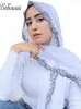 Vêtements ethniques BOHOWAII Fille musulmane Mode Hijabs pour femme Long Foulard Foulard en mousseline de soie Islam Foulard Femme Hijab Élégant Dentelle Turban