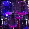 Decoración de fiesta LED Bobo Globo Transparente Luz de noche Globos Boda Luces de Navidad Eter Decoraciones Aaa226 Entrega de gotas Inicio Ga Dhogz