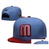 Cappellini da baseball 2023 Messico Baseball Pallacanestro Tifosi di calcio Snapbacks Cappelli personalizzati Tutte le squadre montati Snapback Hip Hop Sport Mix Ordine Dhcwb