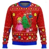 Bluzy męskie 2023 KART Autumn/Winter Ubrania - Santa Claus O -Neck Sweater świąteczny prezent 3D i top