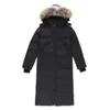 High version Mystique Canada same style goose down jacket thickened women's extra long hooded jacket