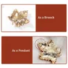 Pins Brooches Luxury Brooch Pin Women Maple Leaf Shiny Clothes Accessories Rhinestone Boutique Wedding Party Corsage Jewelry 231208