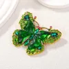 Brooches Retro Medieval Large Butterfly Women Crystal Rhinestone Suit Lapel Pin Badge Jewelry Sweater Accessories Friends Gifts