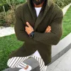 Men's Sweaters 2023 Men's Long Hooded Cardigan Male Autumn Black Green Cardigan Coat Casual Solid Color Sweaters Outerwear S-3XLL231122