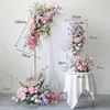 Decorative Flowers Wreaths Artificial Pink Wedding Flowers Row Arches Backdrop Hanging Decor Party Christmas Table Centerpiece Fake Floral 231207