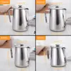 Milk Jugs Stainless Steel Milk Frothing Pitcher with Lids Espresso Steam Coffee Barista Kettle Latte Cappuccino Milk Cream Cup Jug 231211