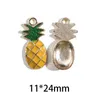Pendentif Colliers 10pcs Mini Cartoon Ananas Amour Alliage Charme DIY Collier Boucles D'oreilles Bracelet Dangle Décoration Accessoires