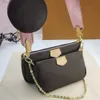 Kadın Multi Pochette Aksesuarlar Tasarımcı Çanta Çanta Favori Crossbody Bag Lady Marka Zinciri Akşam Omuz Çantası Cüzdan M44840 M44823