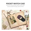 Bekijk dozen horloges Case retro kettingontwerpcontainer Vintage tas pocket taille zakje reizen