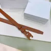 Designer Luxury Leather Belt Fashion Vintage Smooth Buckle Women Dress Decoration Small Waist Width 2.5cm Simple Pants Decoration Top Quality