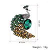 Brooches 2023 Cute Girl Simple Pins Animal Peacock Vintage Alloy Rhinestones Corsage For Women Fashion Jewelry Accessories