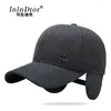 Ball Caps InlnDtor Hat Men's Winter Ear Protection Back Sealing Baseball Cap Plus Fleece Thickened Locomotive Windproof Duck