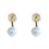 2024 Backs Earrings Pearl Advanced Ear Mosquito Coil Without Piercing Female Painless Temperament Studs Autumn And Winter Pearl high class earrings stud