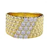 Anneaux de cluster 2023 S925 Silver Plaqué Gold Bead Bague pour la simplicité de la mode féminine Personnalité Vente en Europe et en Amérique