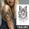 Временные татуировки эскиз цветы черные временные татуировки наклейки водонепроницаемые бедра рука рукав тела аниме змея лиса лев темный дизайн женщины 231208