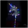 파티 장식 LED Bobo Luminous Balloon Transparent Colorf Lights Balls Chirstmas 웨딩 장식 선물 나무 별 모양 판매 DHUMI