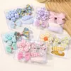 Hårtillbehör 5st/set Mini Baby Girl Clip Cute Floral Bow Princess Hairpin For Toddler Lovely Bang Side