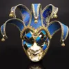 Italien Venice Style Mask 44 17cm Christmas Masquerade Full Face Antique Mask 3 Färger för Cosplay Night Club225L