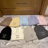 Y2K Beanie Hat Niezernisty projektanta czapka zimowa maska ​​czapki mężczyźni i kobiety ciepły ręcznik wełniany kapelusz na narciarstwo golf kaszmirowe listy patchworkowe moda moda